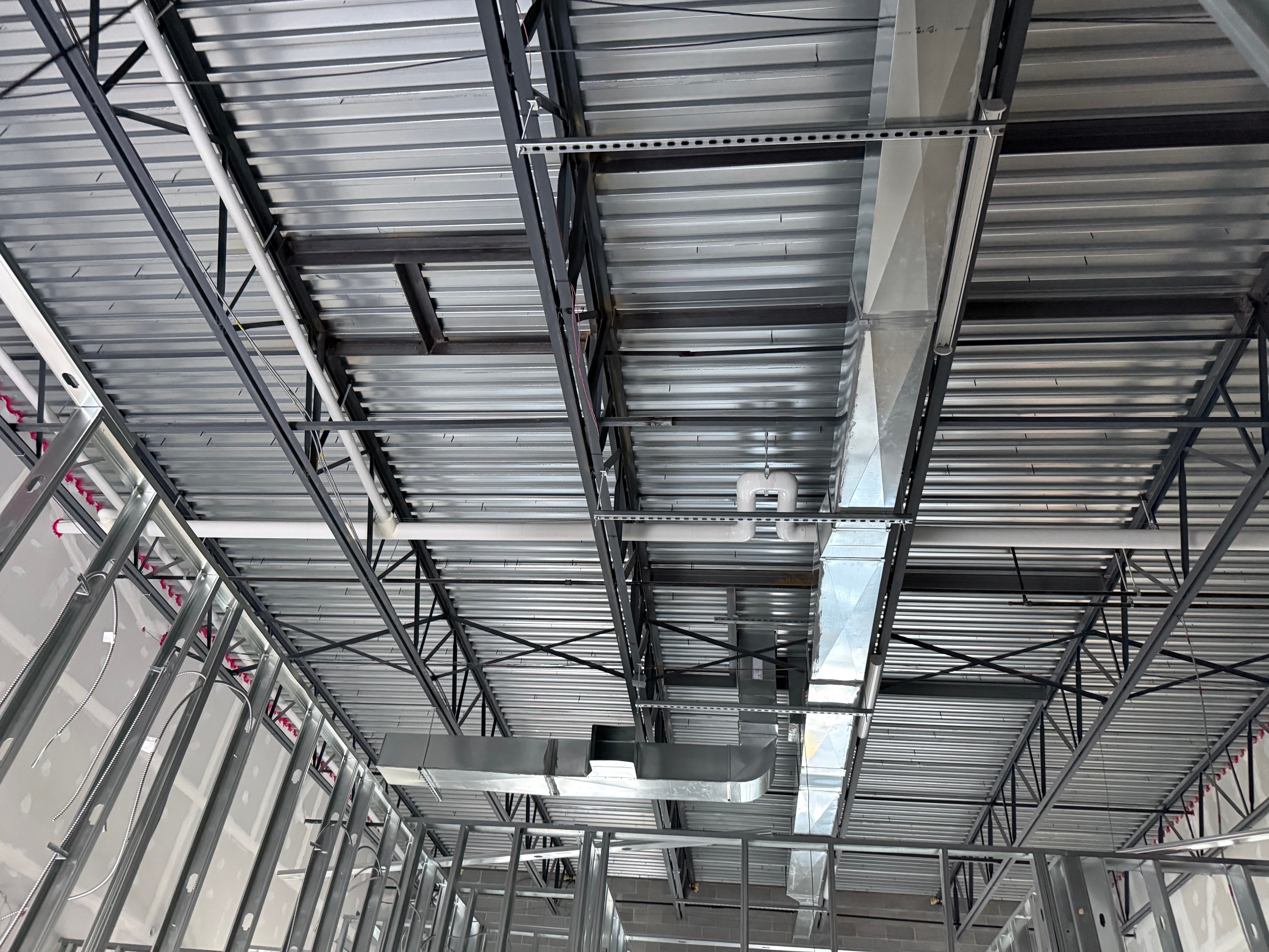 Commercial sheet-metal ductwork installed by DMES LLC